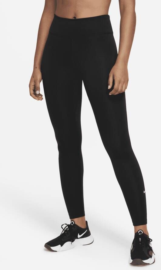 Nike Therma-FIT One Legging met halfhoge taille voor dames Zwart