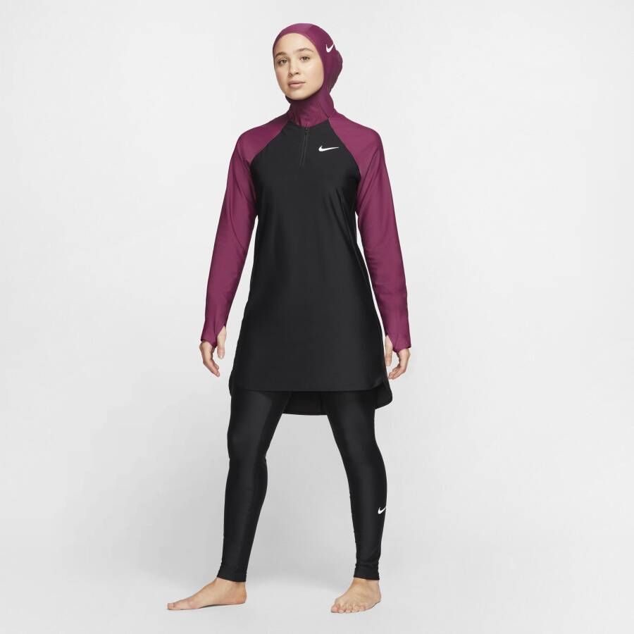 Nike Victory Aansluitende zwemlegging met volledige bedekking voor dames Zwart