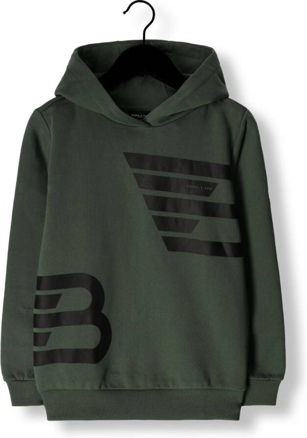 Ballin hoodie met printopdruk mosgroen Sweater Printopdruk 164