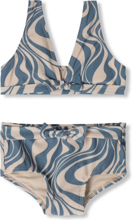 Beachlife bikini blauw beige Meisjes Polyamide All over print 134 140