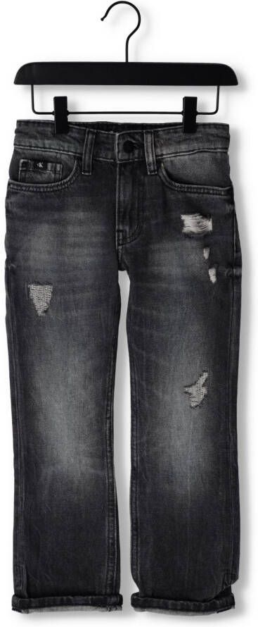 CALVIN KLEIN Jongens Jeans Slim Washed Grey Destructed Grijs