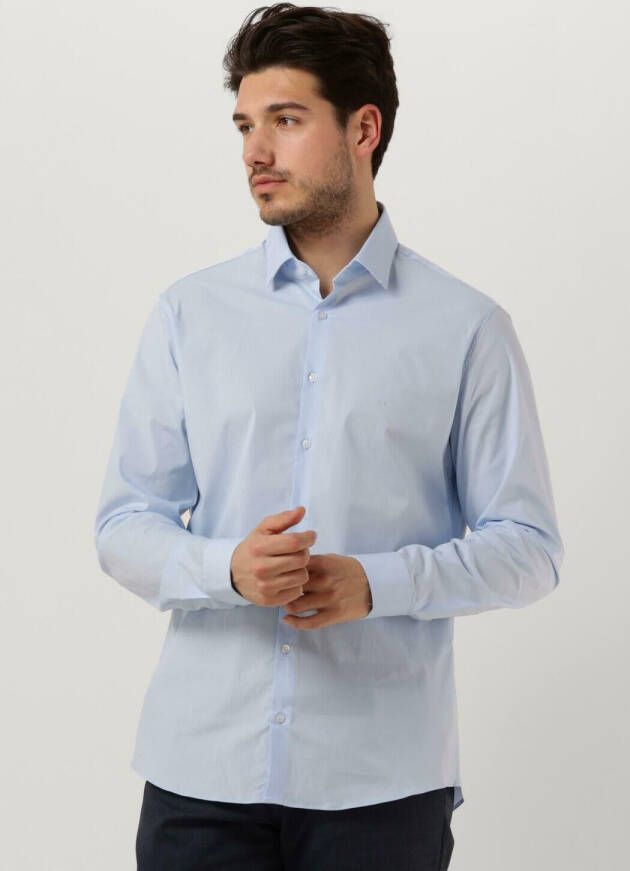 CALVIN KLEIN Heren Overhemden Poplin Stretch Slim Shirt Lichtblauw-0