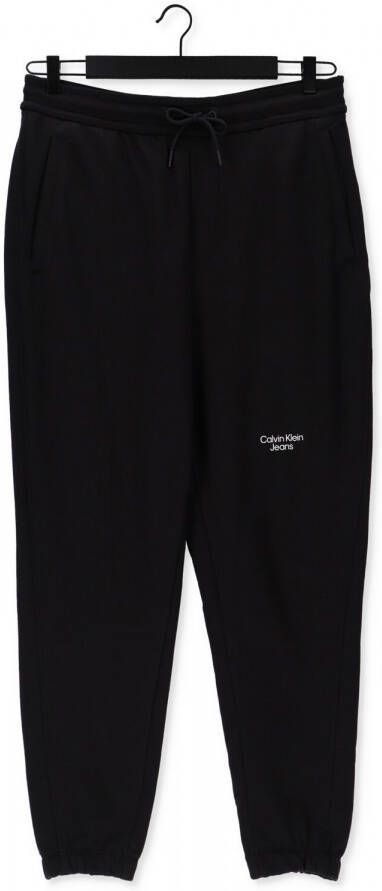 Calvin Klein Zwarte Sweatpant Stacked Logo Hwk Pant