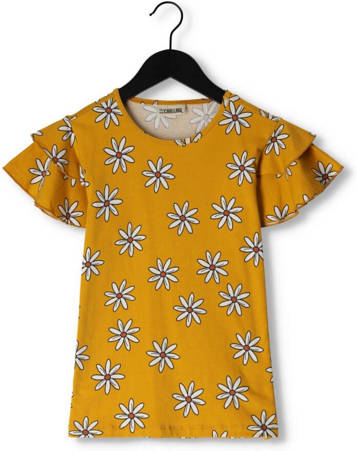 CARLIJNQ Meisjes Tops & T-shirts Flower Ruffled Shirt Oker