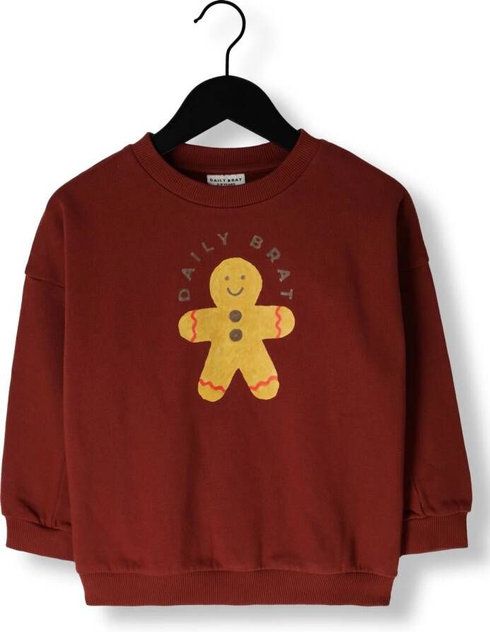 DAILY BRAT Jongens Truien & Vesten Sweet Gingerman Sweater Fired Brick Rood