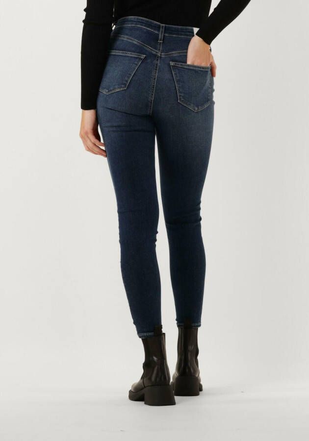 CALVIN KLEIN Dames Jeans High Rise Super Skinny Ankle Donkerblauw