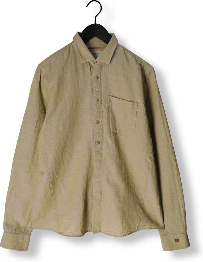 Cast Iron Groene Casual Overhemd Long Sleeve Shirt Co Li Dobby