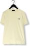 Fred Perry Gele Heren Ringer T-Shirt M3519 Yellow Unisex - Thumbnail 4