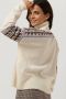 SCOTCH & SODA Dames Truien & Vesten Fair Isle Roll Neck Wool-blend Pullover Gebroken Wit - Thumbnail 5