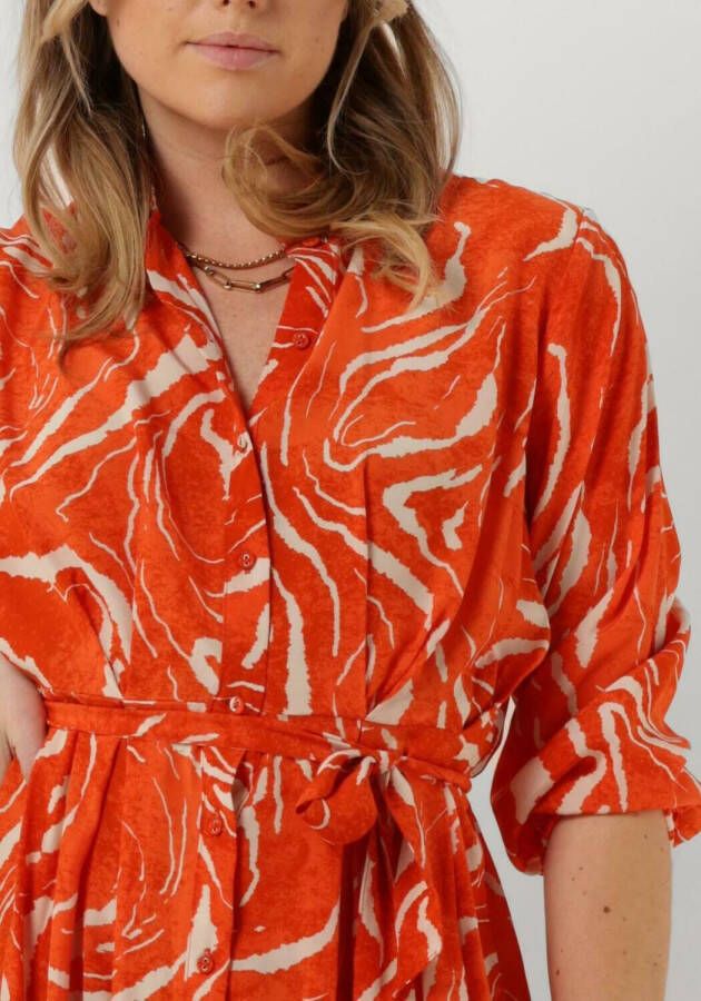 SELECTED FEMME Dames Jurken Slfsirine 3 4 Short Shirt Dress Oranje