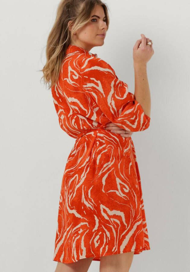 SELECTED FEMME Dames Jurken Slfsirine 3 4 Short Shirt Dress Oranje