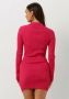 TOMMY JEANS Dames Jurken Tjw Collar Badge Sweater Dress Roze - Thumbnail 5