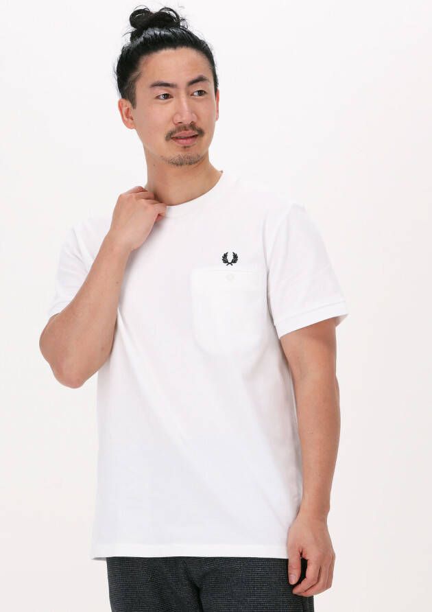 Fred Perry Crew Neck T-shirts en Polos White Heren