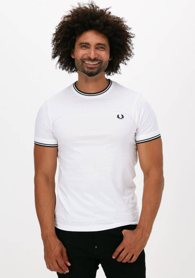 FRED PERRY Heren Polo's & T-shirts Twin Tipped T-shirt Wit