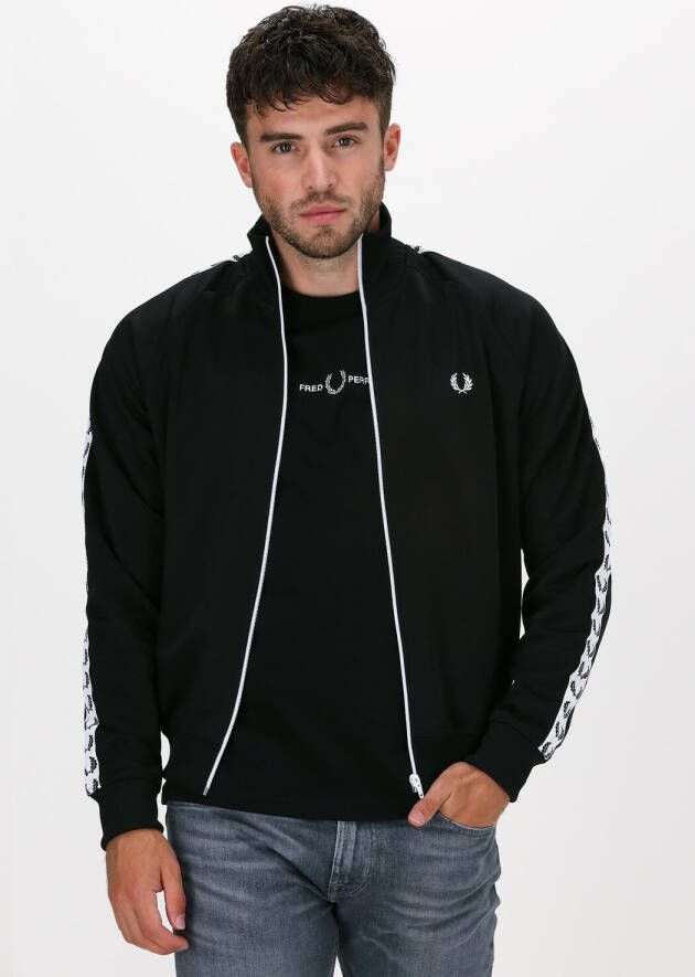 Fred Perry Zwarte Vest Taped Track Jacket