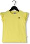 Koko Noko T-shirt met ruches geel Meisjes Stretchkatoen Ronde hals Effen 104 - Thumbnail 1