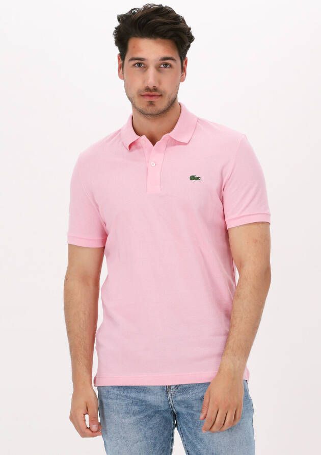 Lacoste Klassieke Katoenen T-shirts en Polos in Roze Pink Heren