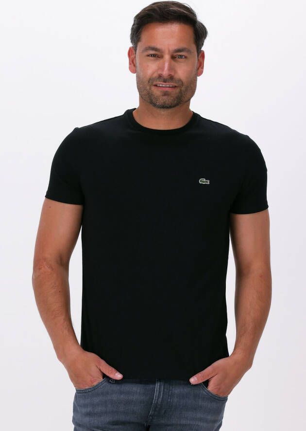 Lacoste Short Sleeved Crew Neck T-shirts Kleding black maat: S beschikbare maaten:S M L XL XXL