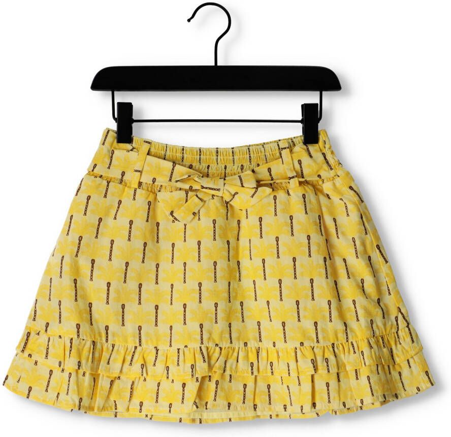 LIKE FLO Meisjes Rokken Aop Woven Skirt With Belt Geel