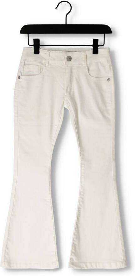 Moodstreet flared jeans white Wit Meisjes Stretchdenim Effen 128