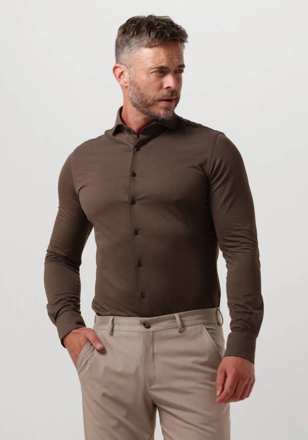 PROFUOMO Heren Overhemden Shirt X-cutaway Sc Sf Bruin