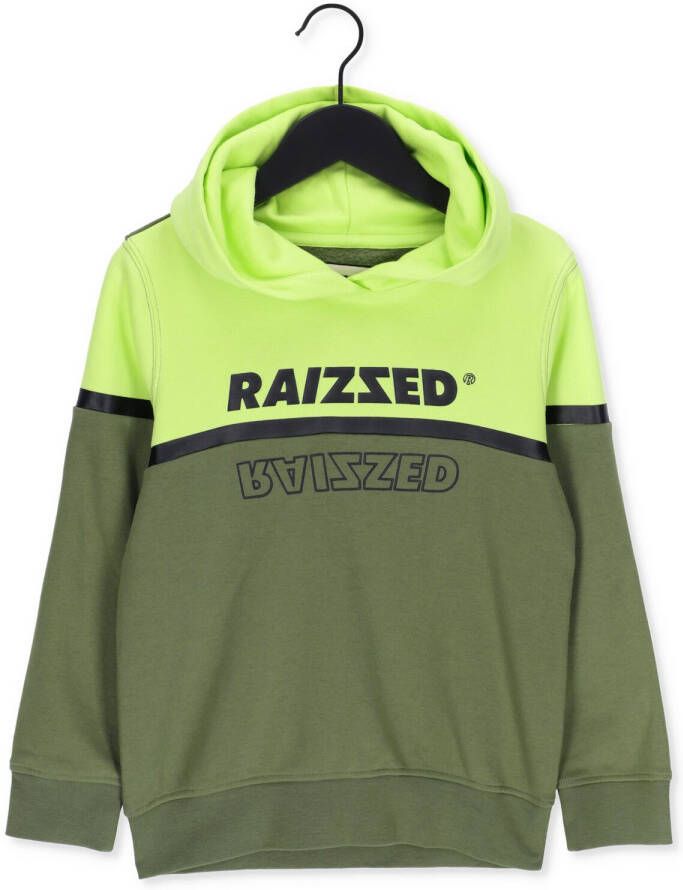 Raizzed hoodie Walker met logo limegroen army groen
