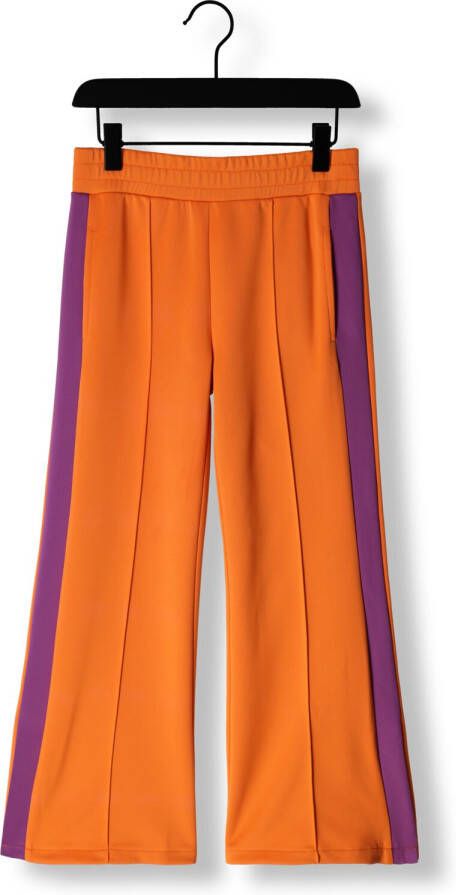 Raizzed high waist loose fit broek Sula met zijstreep oranje paars Meisjes Polyester 116