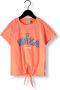 Retour Jeans T-shirt Idorra met tekst neon oranje Meisjes Katoen Ronde hals 134 140 - Thumbnail 1