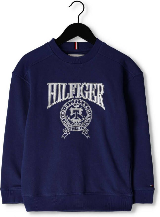 TOMMY HILFIGER Jongens Truien & Vesten U Hilfiger Varsity Sweatshirt Blauw