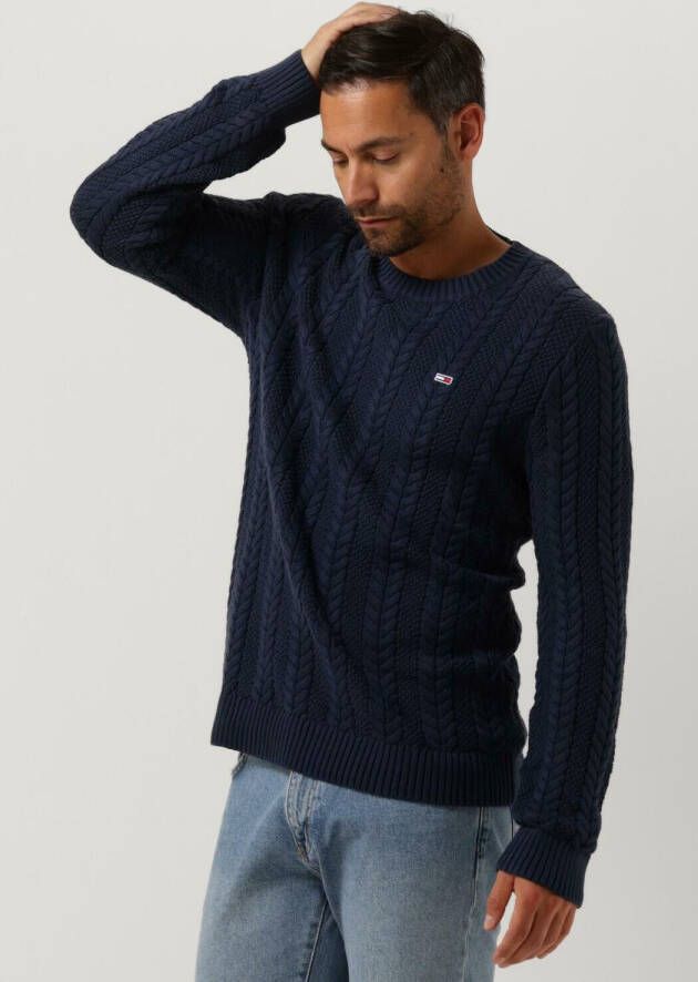 Tommy Jeans Gebreide pullover met kabelpatroon model 'REGULAR CABLE SWEATER'