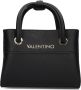 Valentino by Mario Valentino Zwarte Rechthoekige Dames Tas met Gouden Valentino Inscriptie Black Dames - Thumbnail 1
