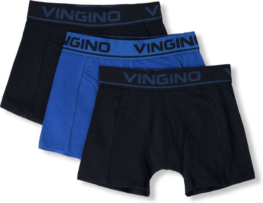 VINGINO boxershort set van 3 blauw donkerblauw Jongens Stretchkatoen 146 152