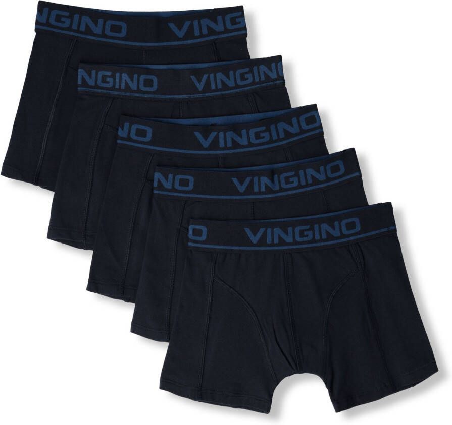 VINGINO boxershort set van 5 donkerblauw Jongens Stretchkatoen Effen 110 116