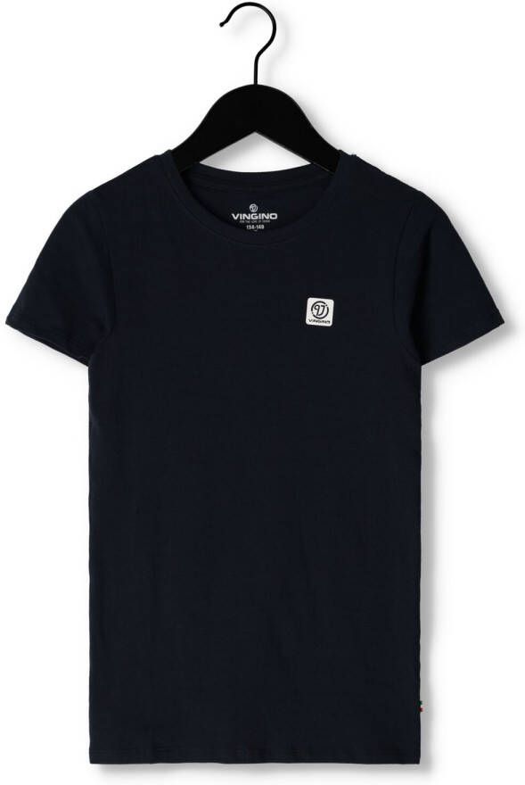 VINGINO T-shirt donkerblauw Jongens Stretchkatoen Ronde hals Effen 110 116