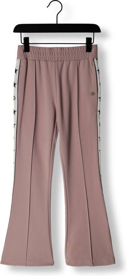 VINGINO flared broek Sari met zijstreep lila Paars Meisjes Polyester Effen 104