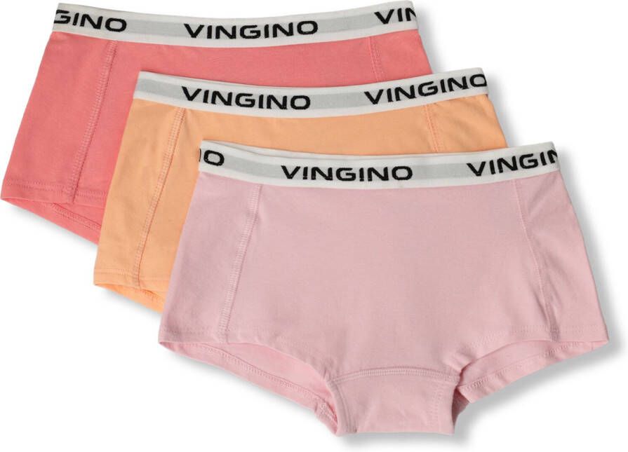 VINGINO shorts set van 3 roze koraalroze geel Slip Meisjes Stretchkatoen 146 152