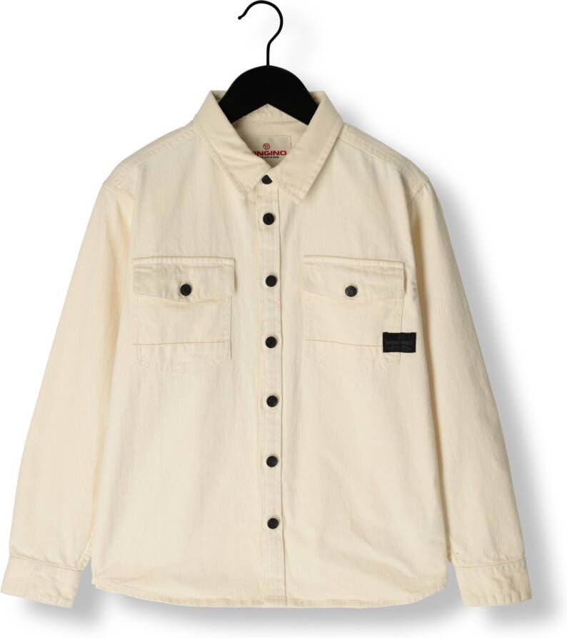VINGINO overshirt Lepon wit Overhemd Jongens Katoen Klassieke kraag Effen 140