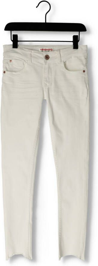 VINGINO cropped low waist skinny jeans AMIA CROPPED white denim Wit Meisjes Stretchdenim 140