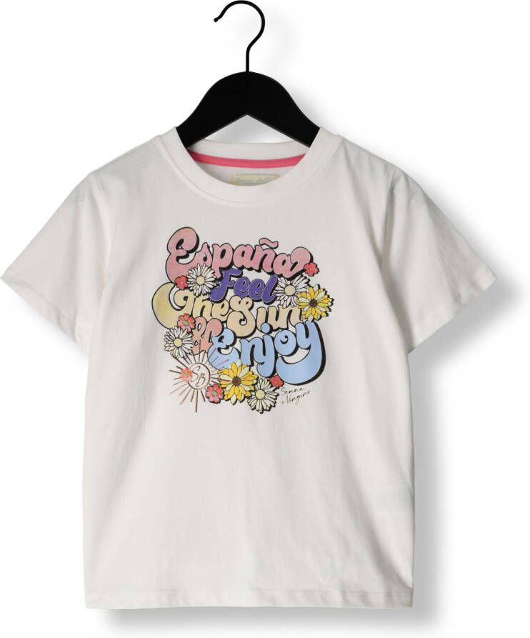 VINGINO x Senna Bellod T-shirt met printopdruk wit Meisjes Katoen Ronde hals 140
