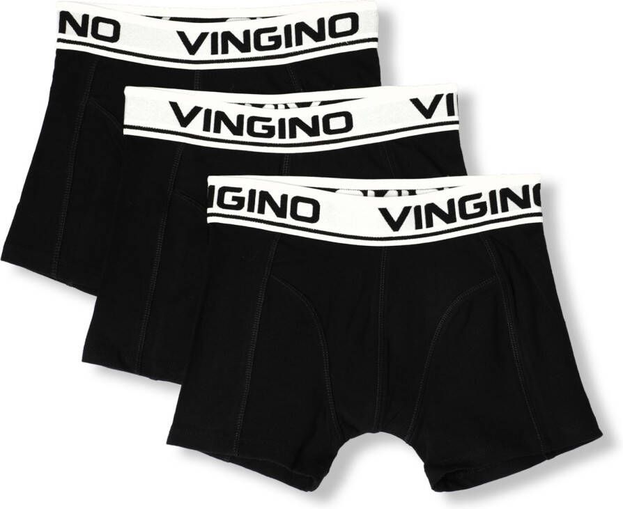 VINGINO boxershort set van 3 zwart Jongens Stretchkatoen Effen 170 176
