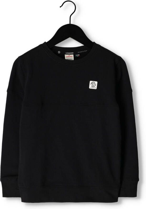 VINGINO sweater zwart Effen 140 | Sweater van