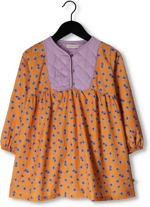 Your Wishes A-lijn jurk met all over print oranje Meisjes Polyester Ronde hals 134 140