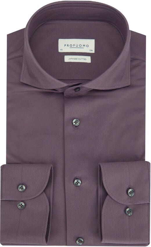 Profuomo Paarse X-Cutaway Overhemd Purple Heren