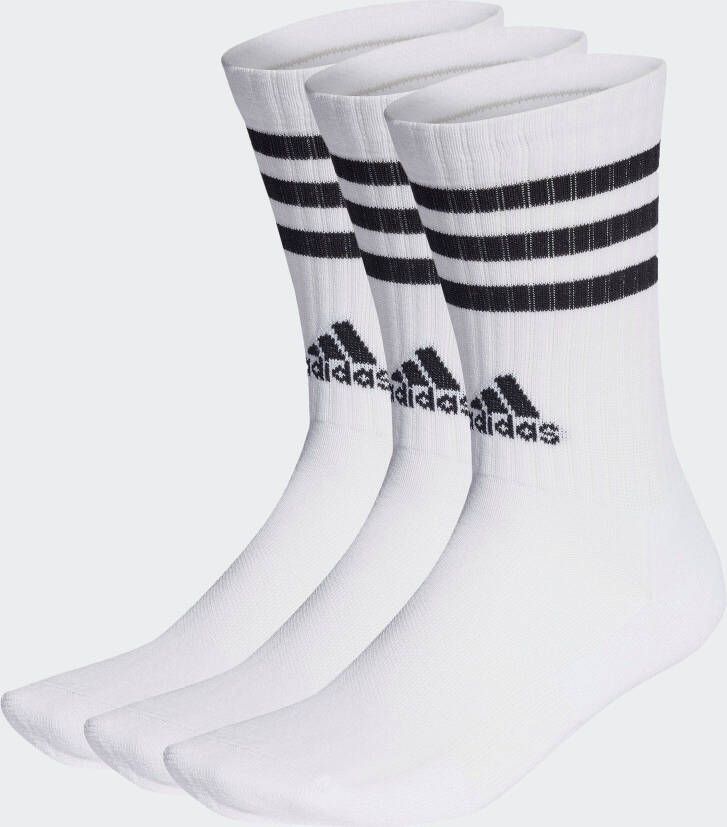 Adidas Perfor ce sportsokken set van 3 wit zwart Katoen 37-39