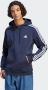 Adidas Essentials Fleece 3-Stripes Hoodie Blauw Heren - Thumbnail 2