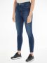 Calvin Klein Donkerblauwe Skinny Jeans High Rise Super Skinny Ankle - Thumbnail 3