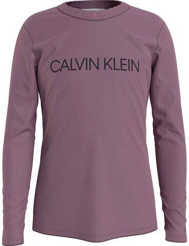 Calvin Klein longsleeve van biologisch katoen paars Meisjes Katoen (biologisch) Ronde hals 140