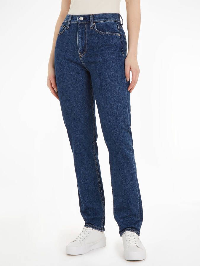 Calvin Klein Jeans Blauwe Jeans met Rits en Knoopsluiting Blue Dames