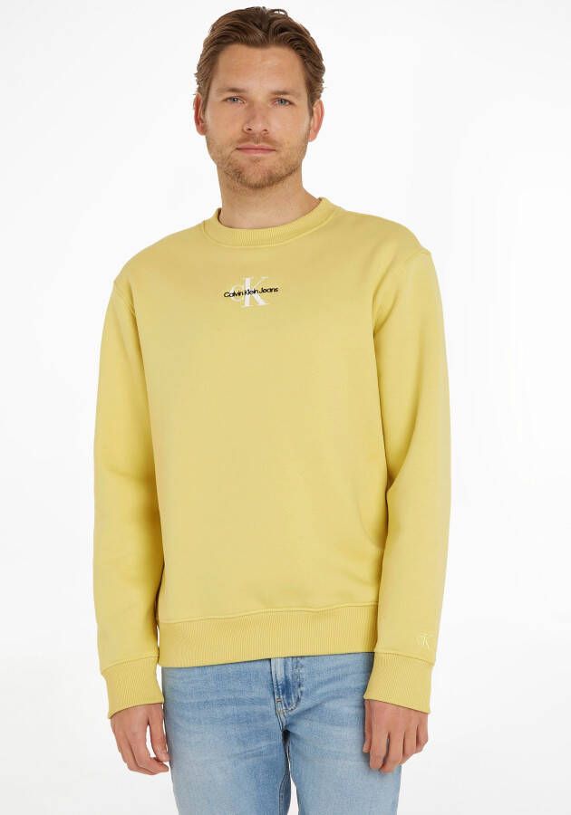 Calvin Klein Stijlvolle Monologo Sweater Yellow Heren