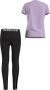Calvin Klein pyjama met korte mouwen lila zwart Paars Meisjes Katoen Ronde hals 140-152 - Thumbnail 4